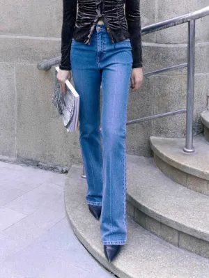 Full Length Flared Jeans Neutral Base