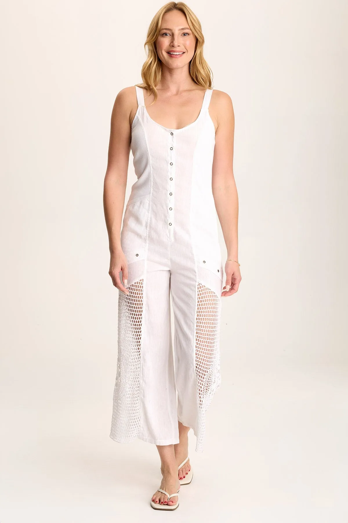 Epic Core Anamita Linen/Crochet Jumpsuit