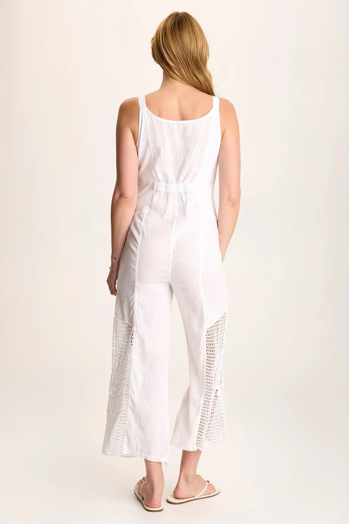 Anamita Linen/Crochet Jumpsuit Bold Core