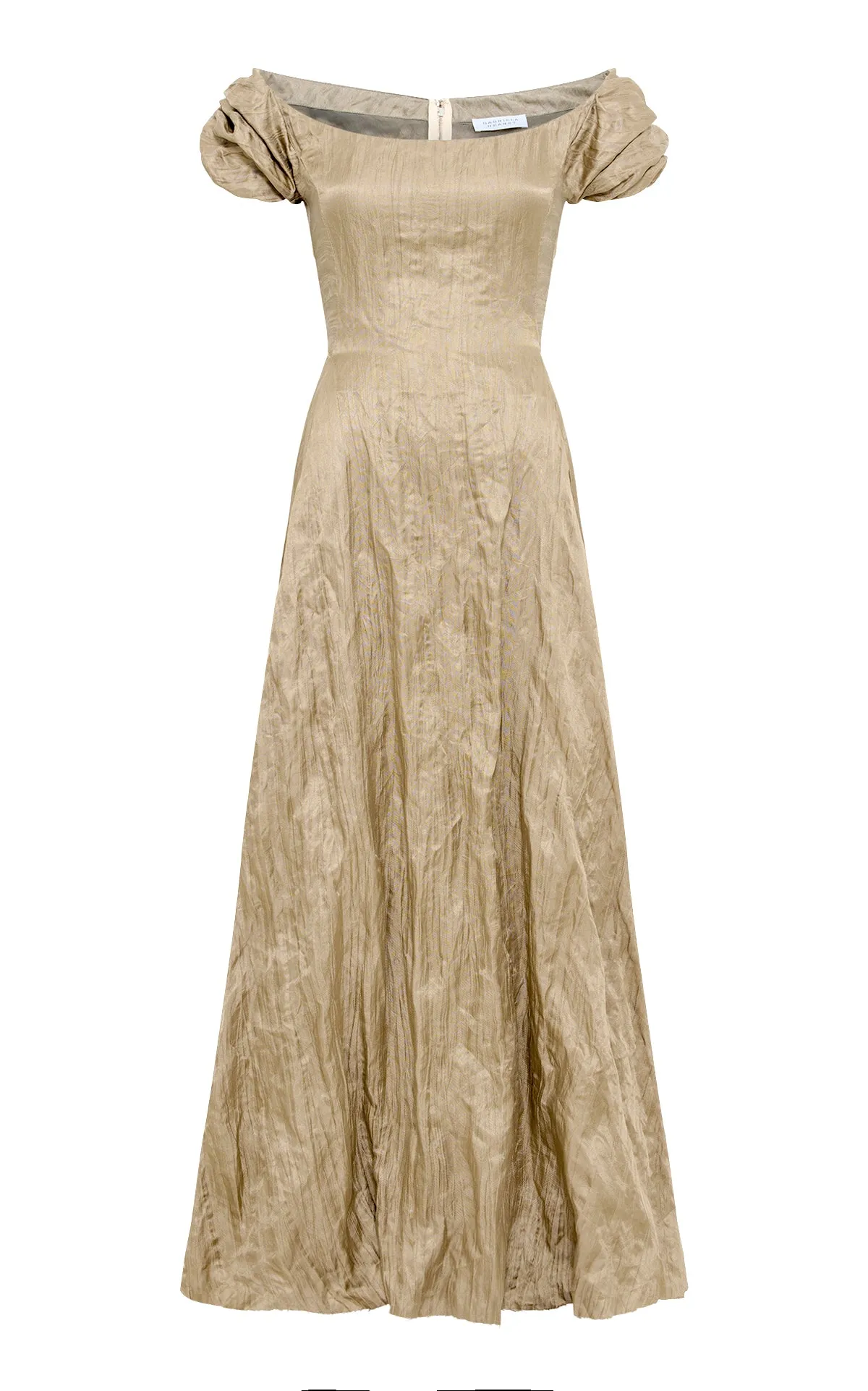 Juniper Maxi Dress in Gunmetal Metallic Silk ComfortWaistband Romance Fit