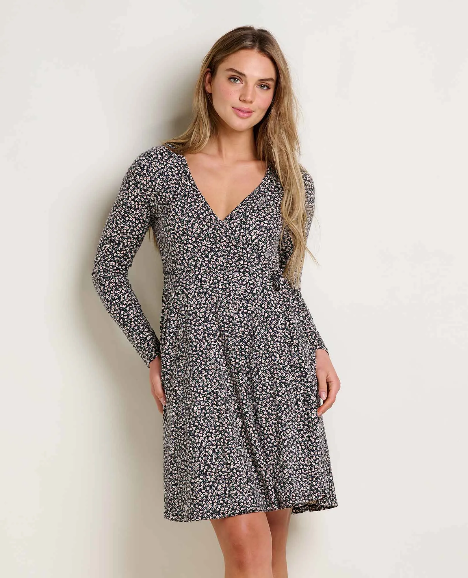 Freesia Long Sleeve Wrap Dress MultiPocket