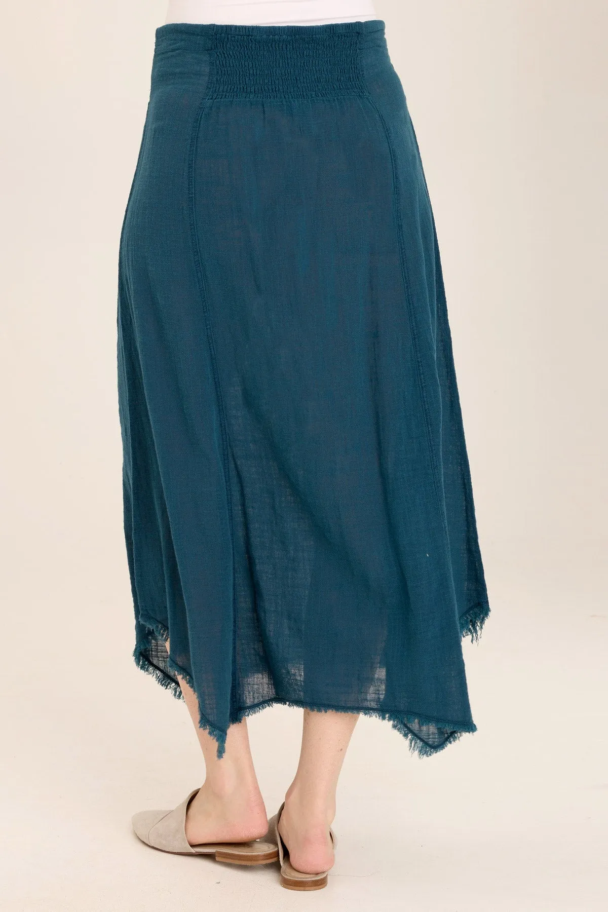 Fairy Mood Smooth Line Zuri Gauze Handkerchief Casual Midi Skirt