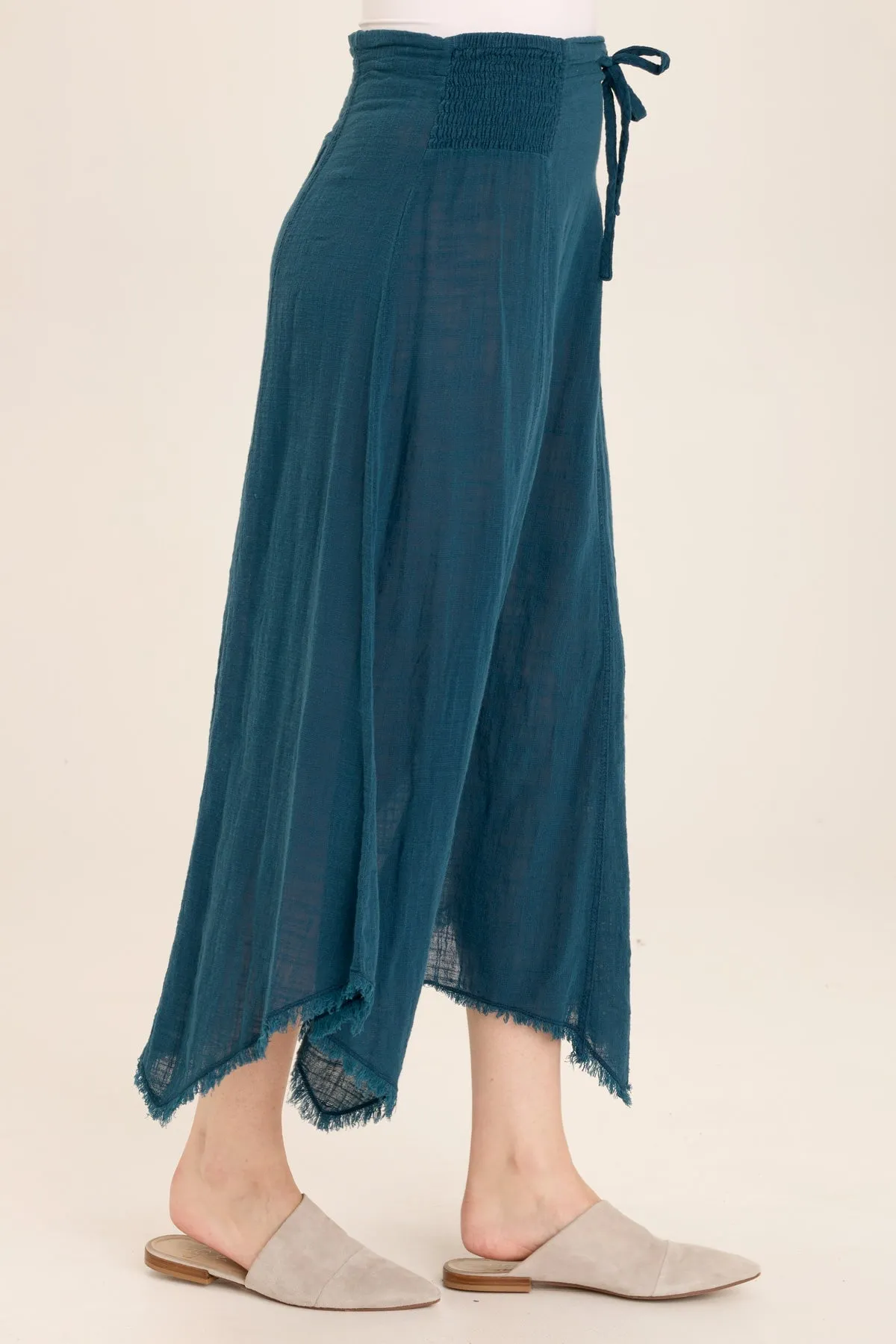 Zuri Gauze Handkerchief Casual Midi Skirt TearResistant