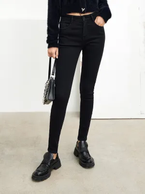 Soft Texture Classic Wear Slim High Waist Skinny Jeans