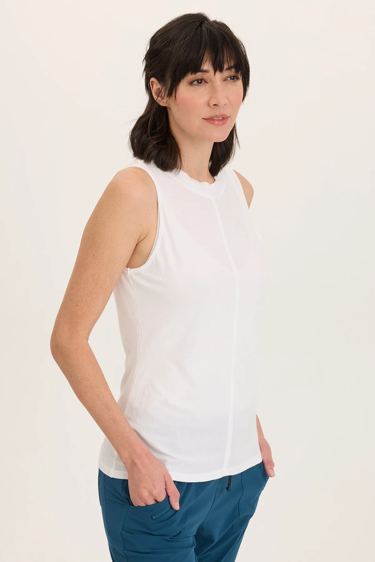 Lunell Jersey Boat Neck Tank Thermal Insulation EasyCareMaterial
