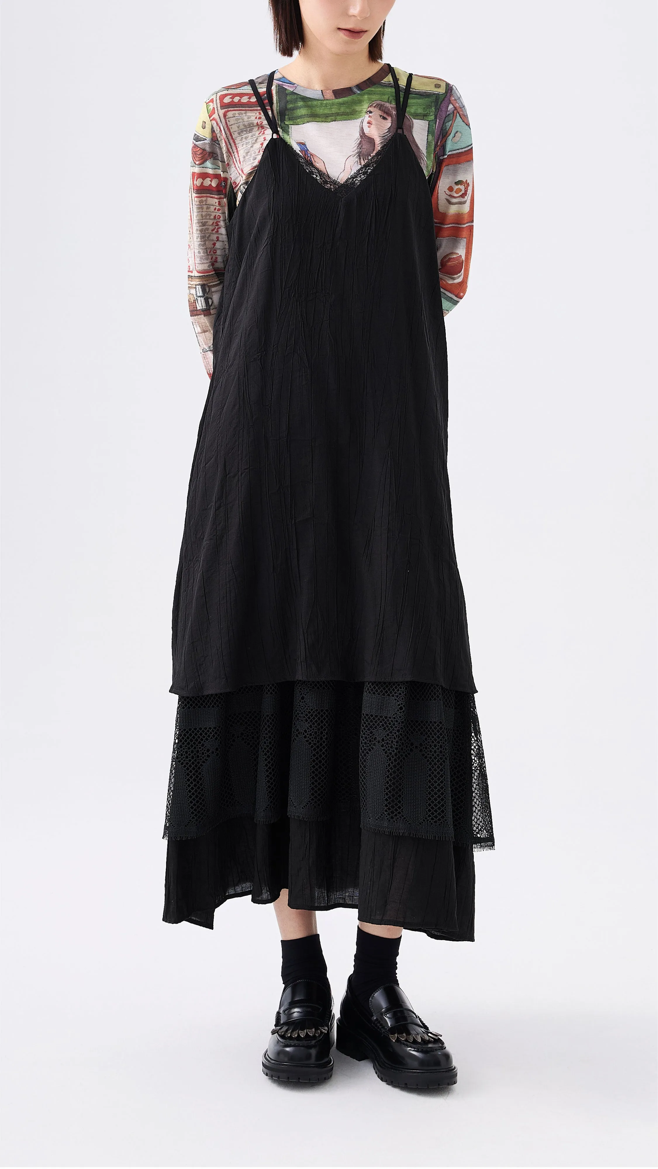 Dress with Lace Detail Cozy Vibe