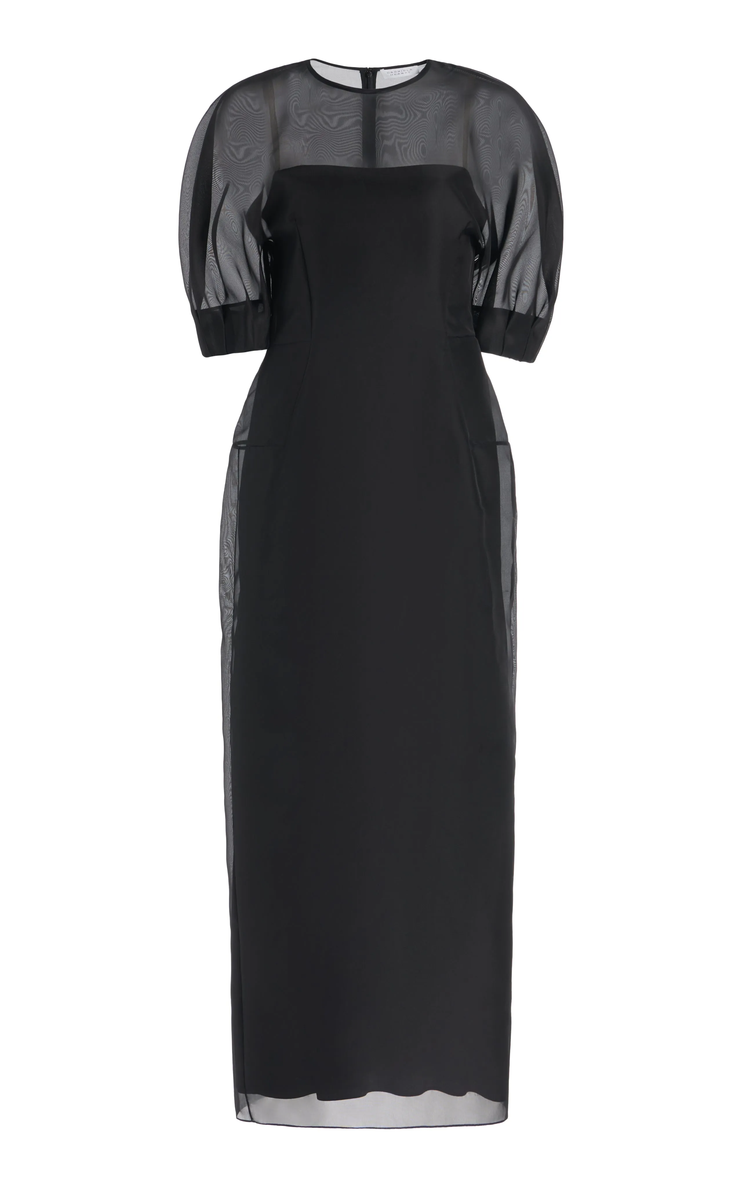 Strong Soul Coretta Sheer Maxi Dress with Slip in Black Silk Organza