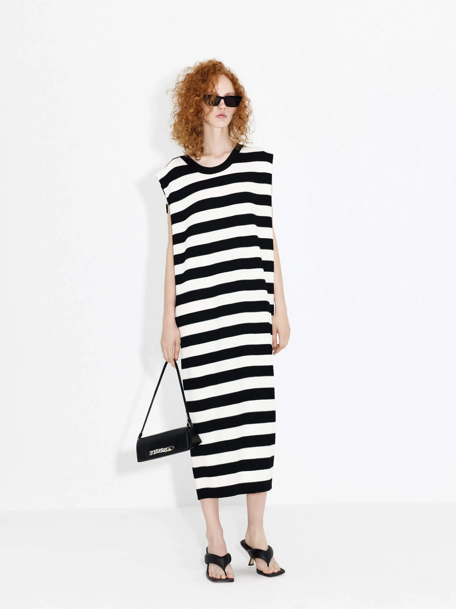 Art Gallery Cutout Back Stripe Dress