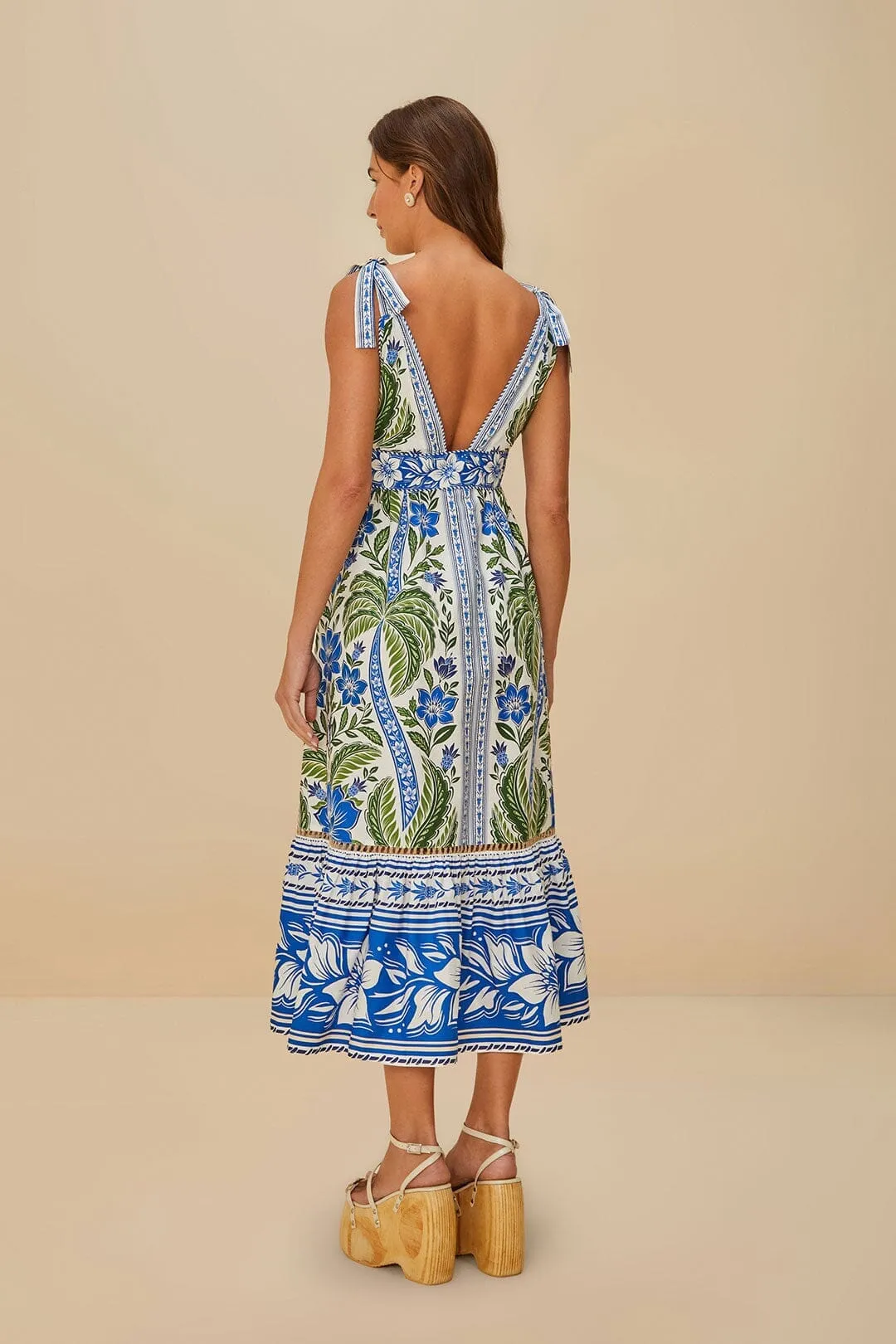 Off-White Tropicance Organic Cotton Midi Dress Fashion Essential