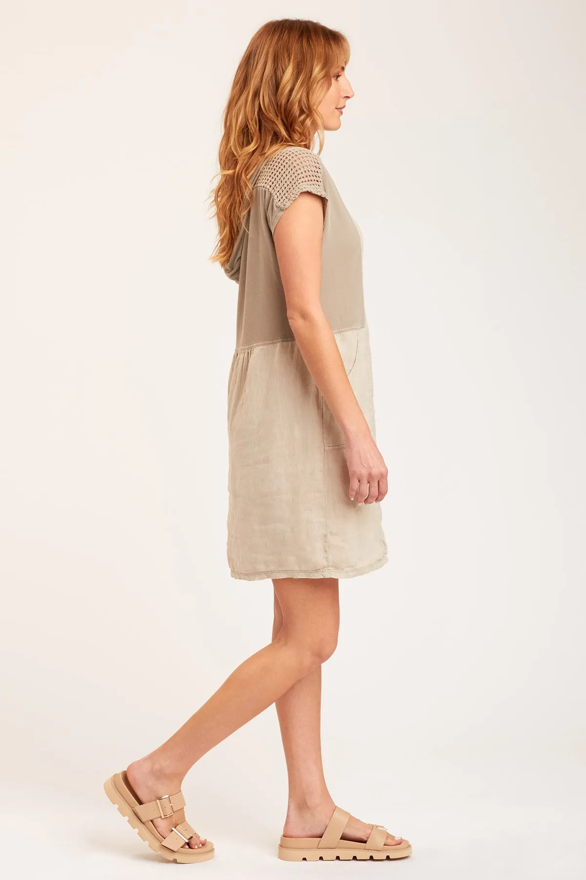 Robson Hooded Dress Stone Glow