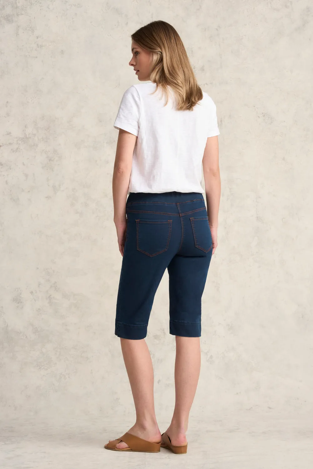 Bengajean? Short - Clean Blue Denim high - rise