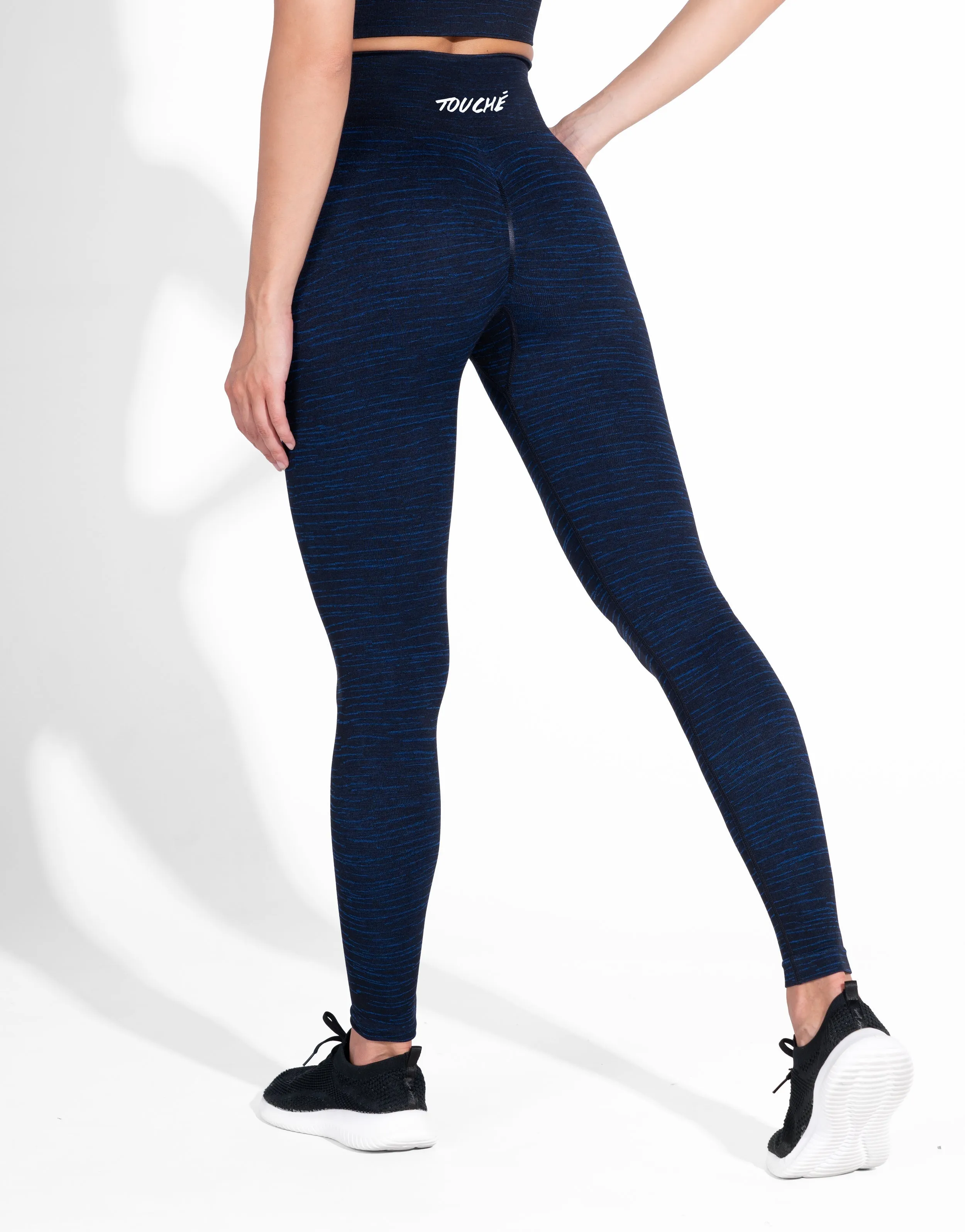 MARL BLACK SEAMLESS vivid color Stretch Form