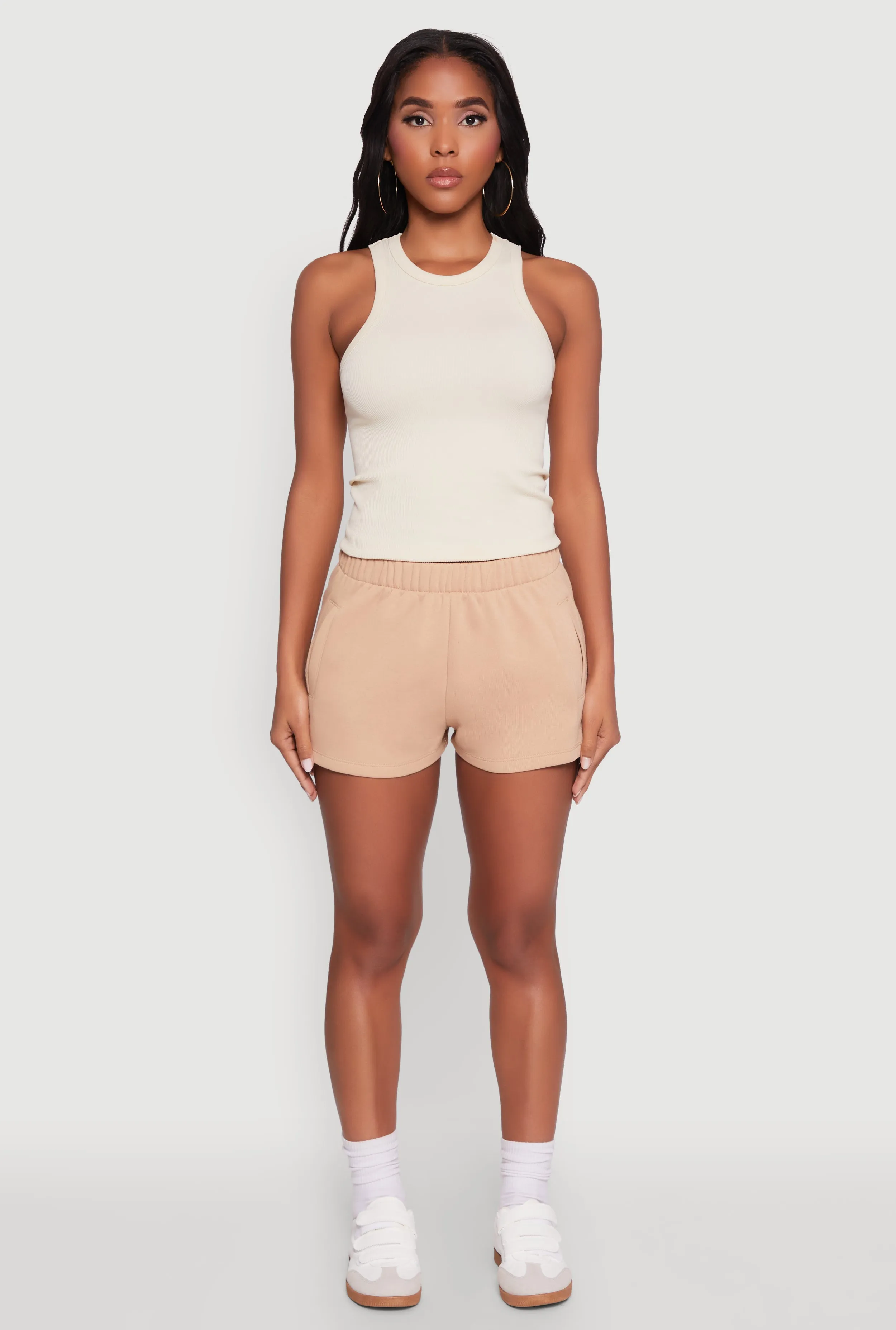 Activewear Fleece Lined Sweatshorts Playful Style Fashion Accessory