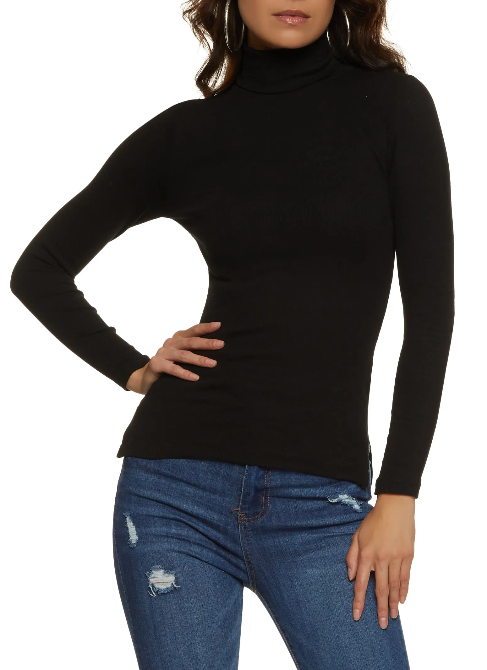 Basic Turtleneck Long Sleeve Top perfect for all-day wear