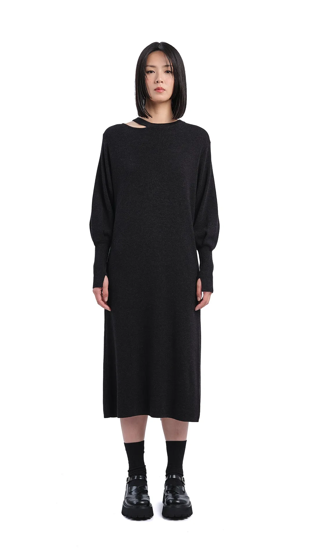 ZeroWaste Production Biella Wool Knit Dress