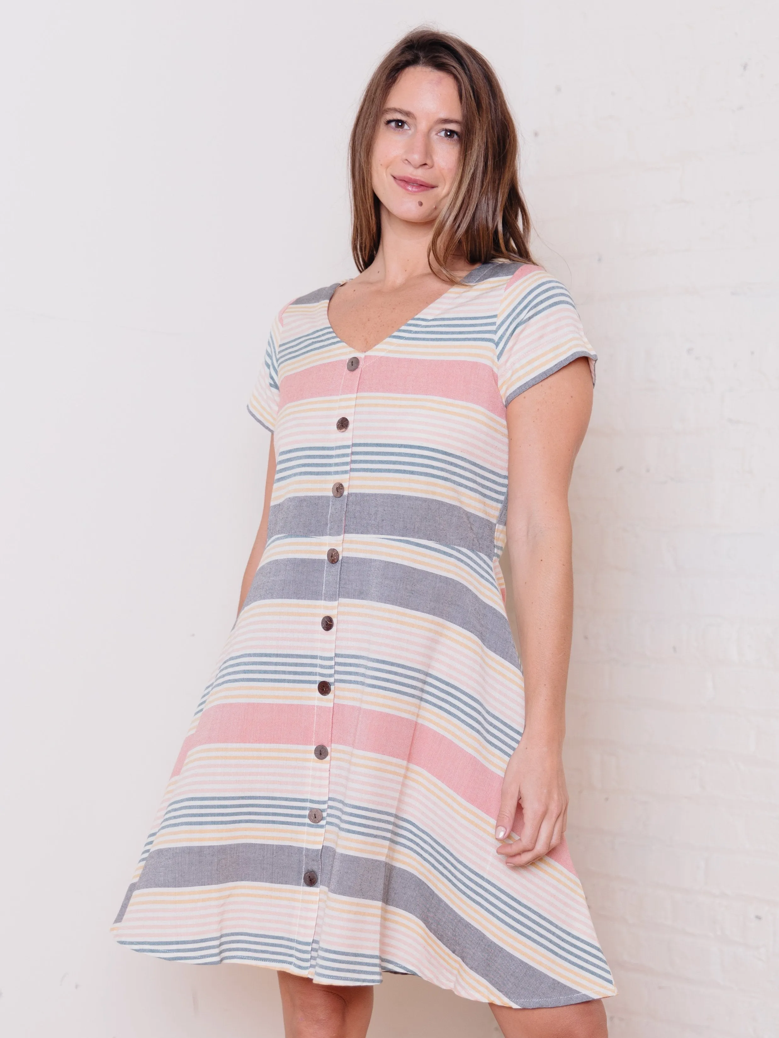 Organic Cotton Daydreamer Dress - Summer Stripe