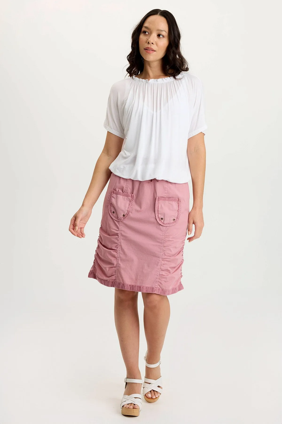 EasyAdjustment Aura Core Deitra Jersey Shirred Tee