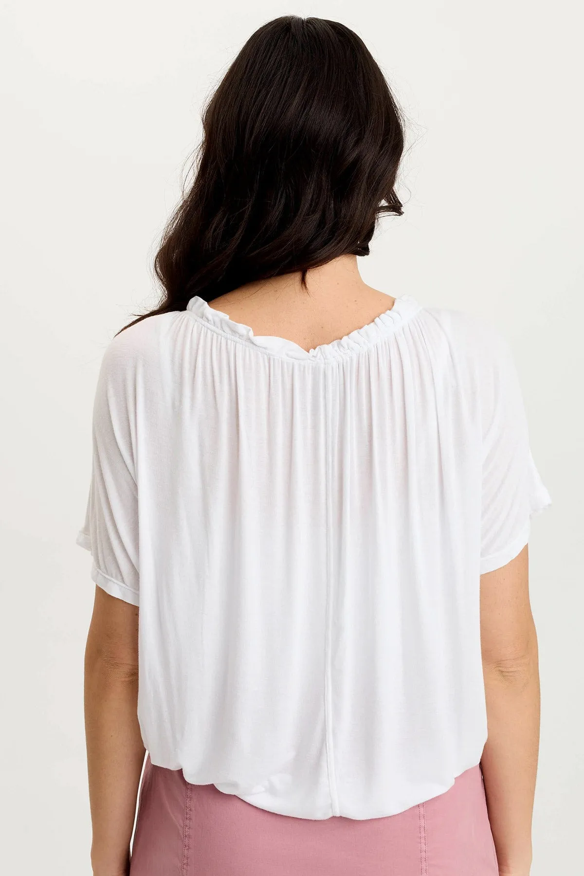 Deitra Jersey Shirred Tee AbrasionResistant Material