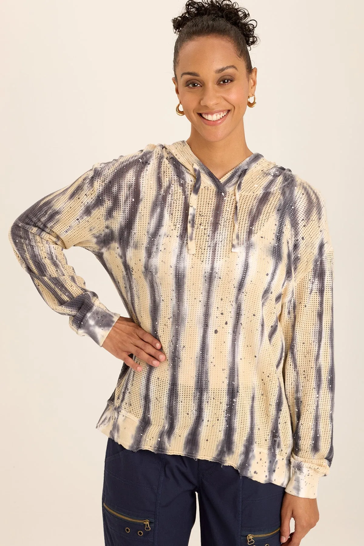 Sidel Mesh Lounge Hoodie Cloud Core PillingResistant