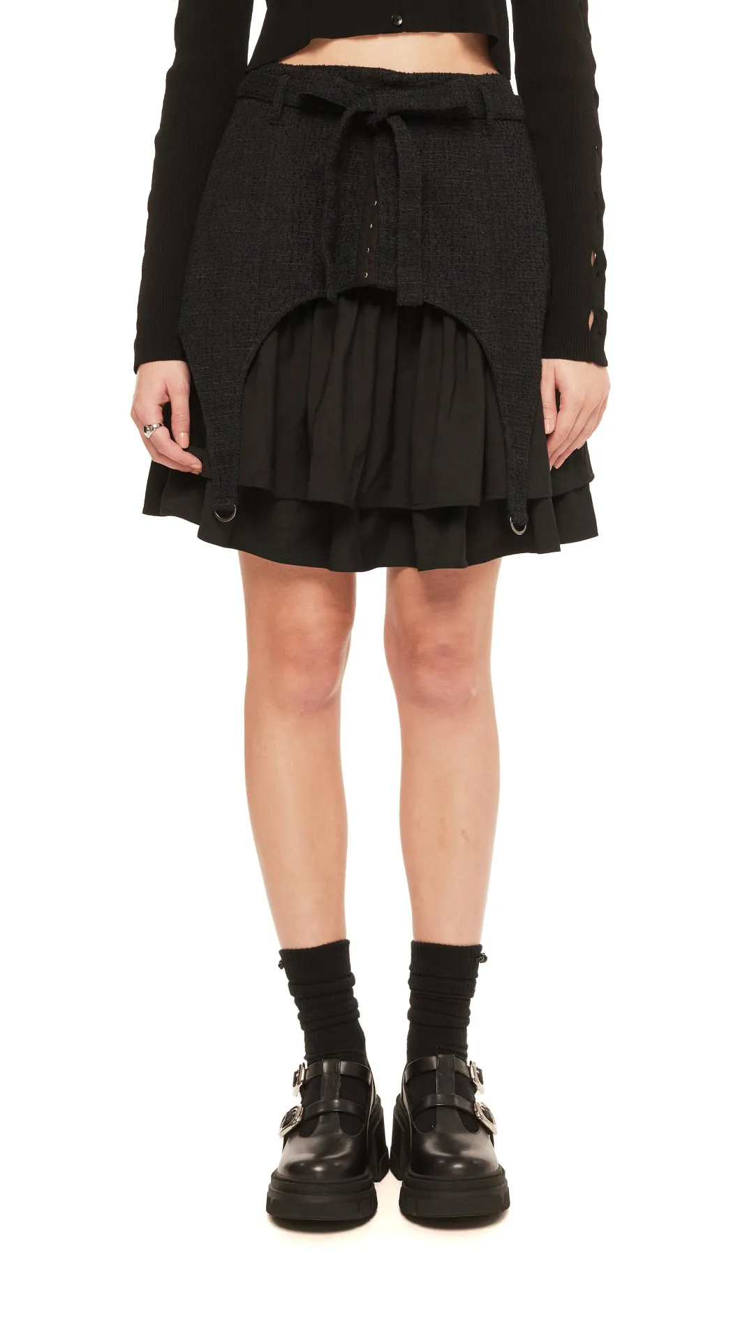Detail Focus Side Cut Out Mini Skirt