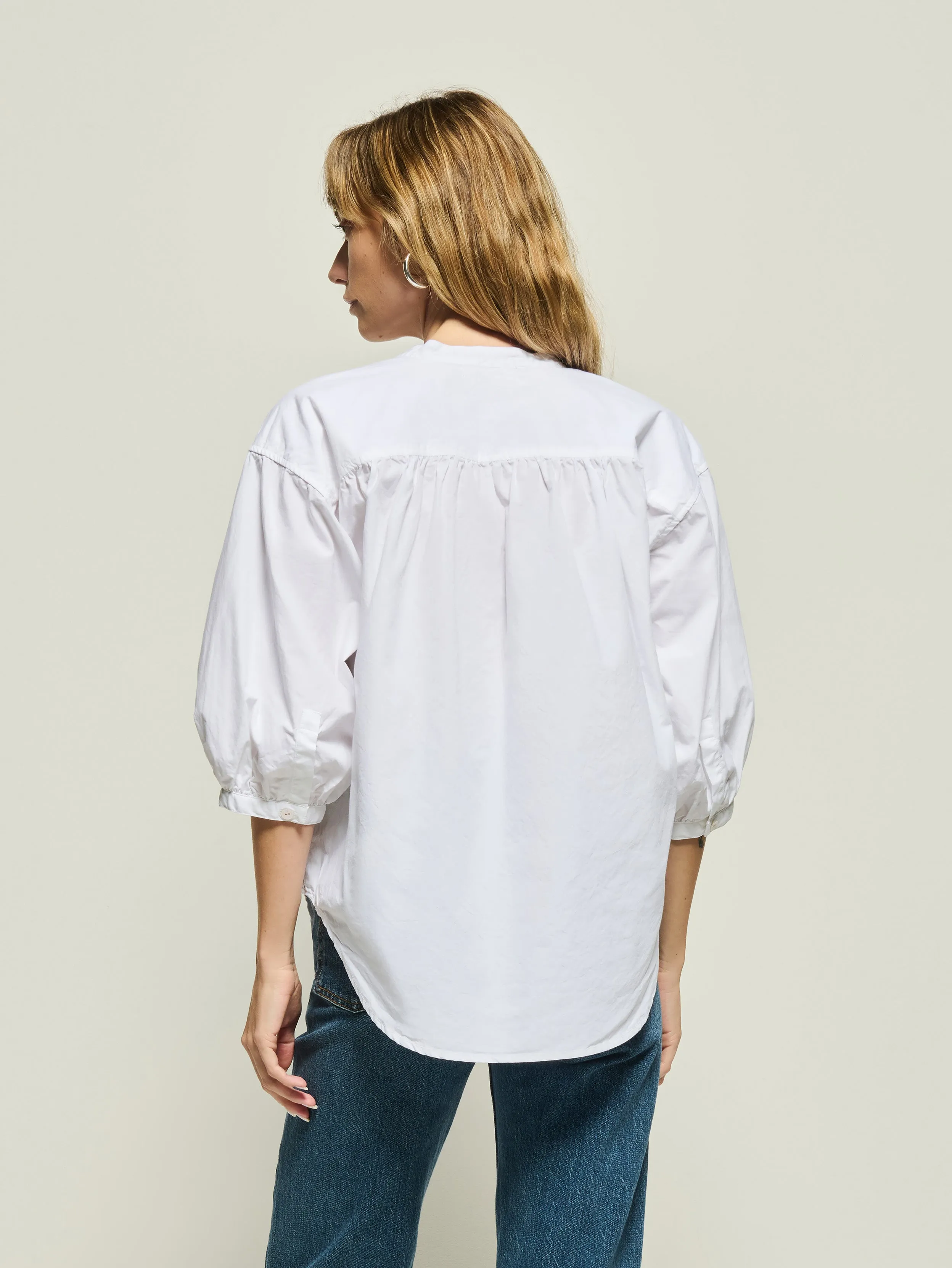 Daphna Poplin Shirt Thick Fiber Reflective details