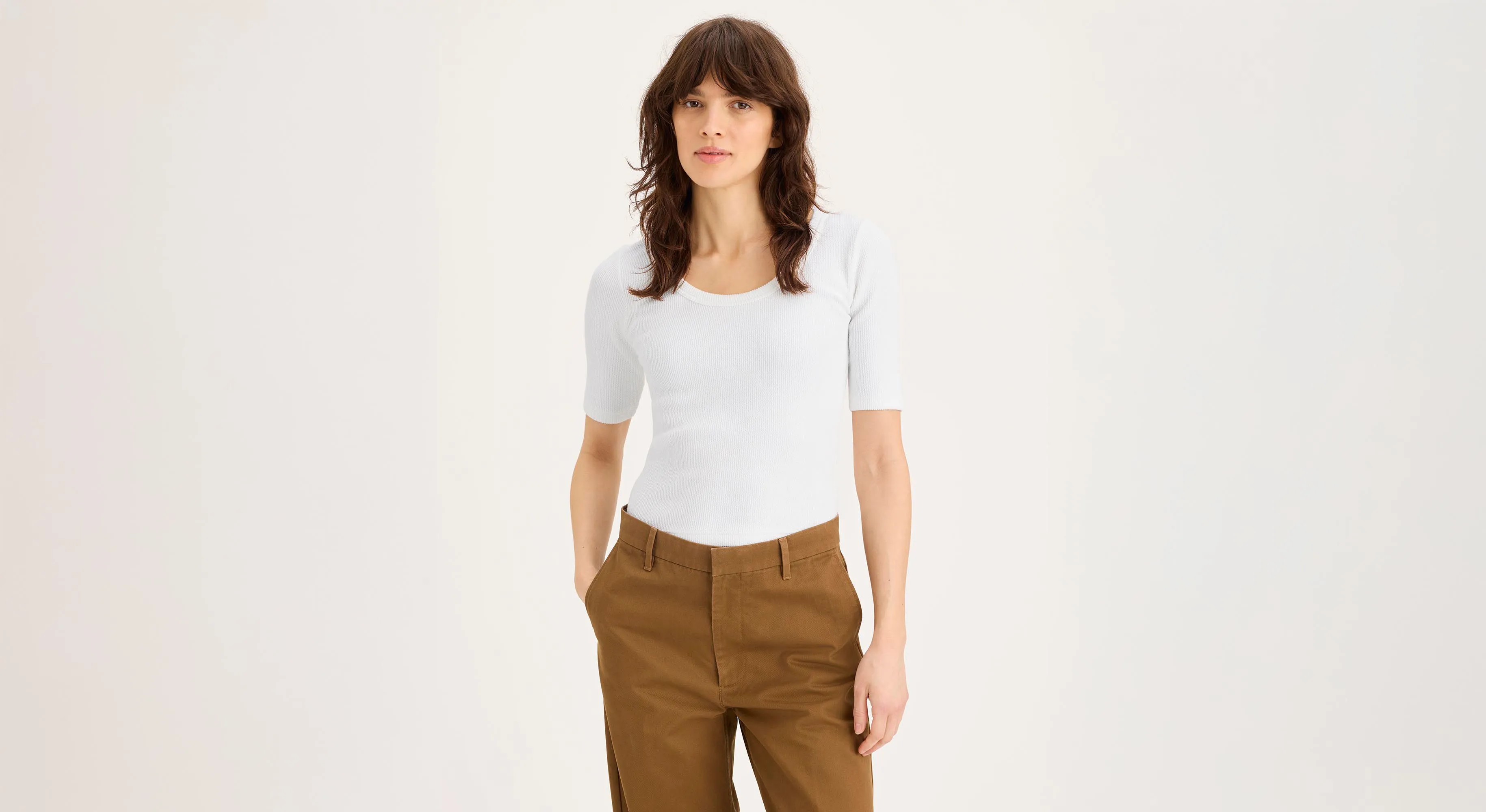 Inner Glow Rib Tee, Slim Fit
