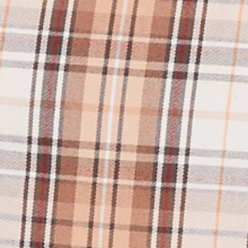 Antimicrobial Coating High Light Plaid Strapless Skater Dress