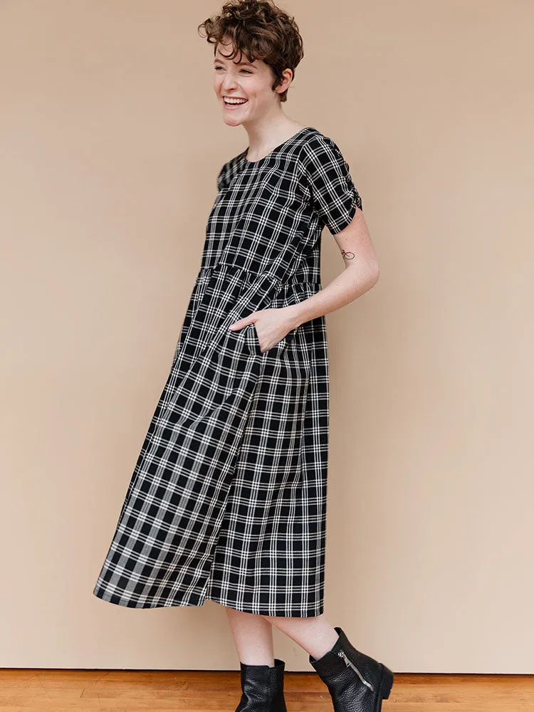 Kavita Dress - Black Plaid ConvertibleStyle