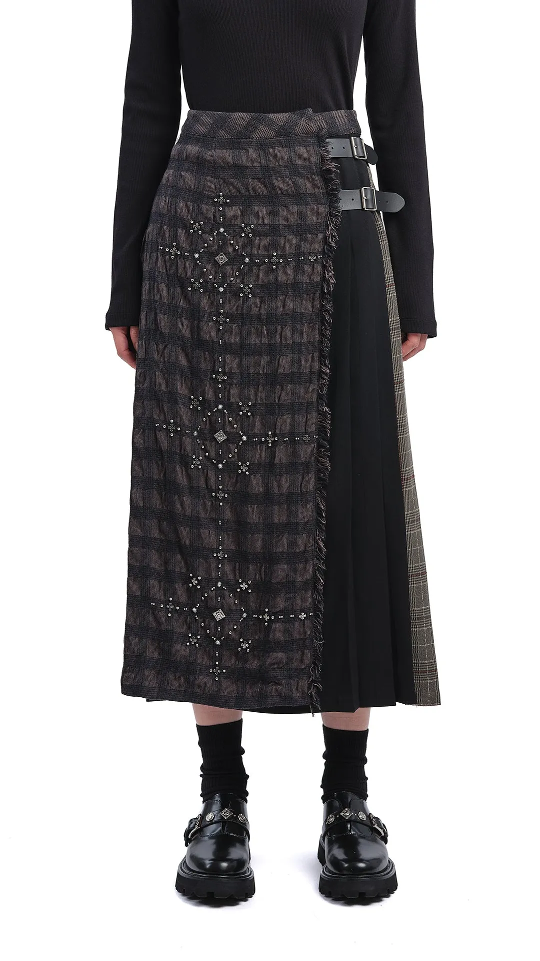 Waist Defining investment piece Checker Studs Hostess Skirt