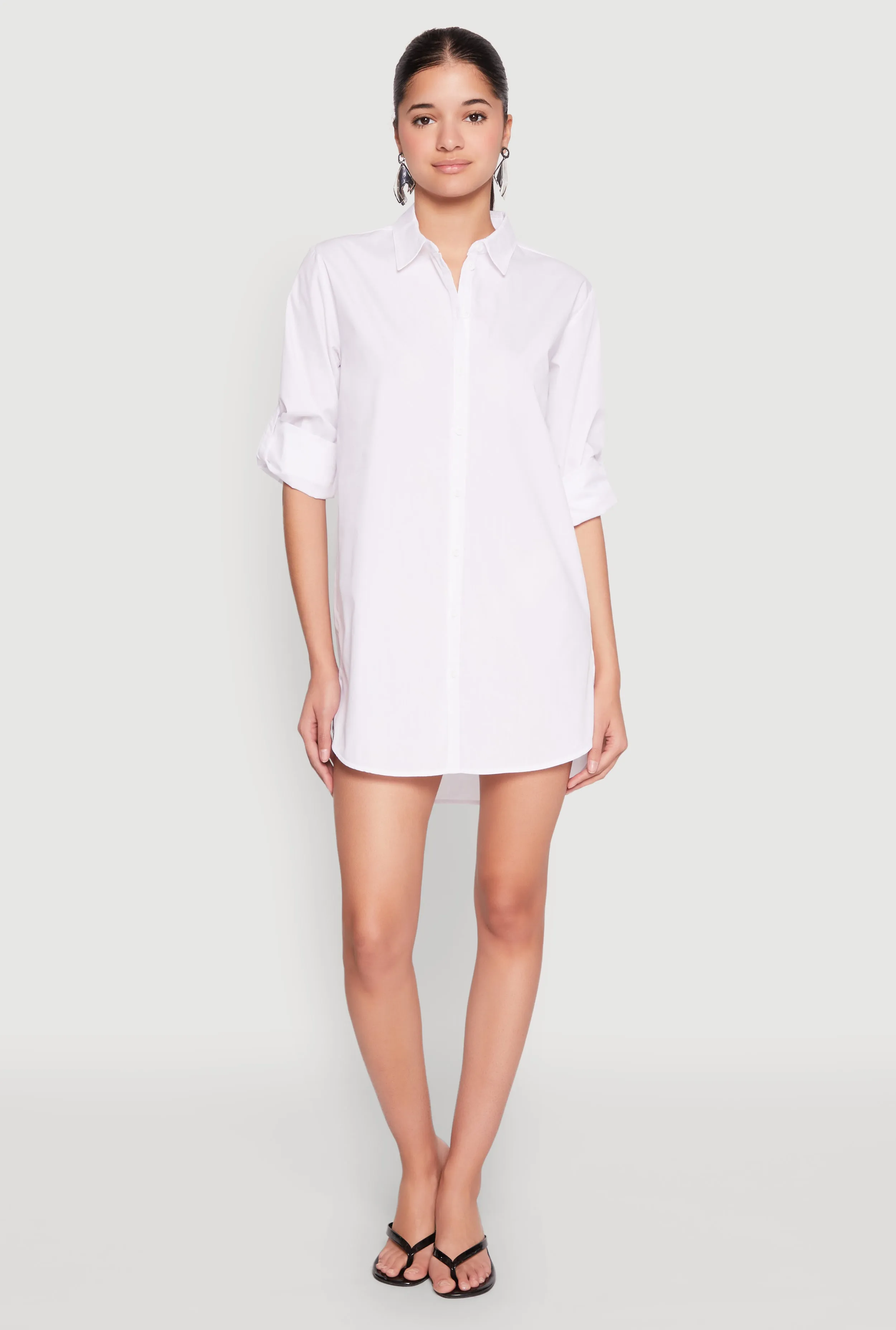 Poplin Shirt Dress Club Star