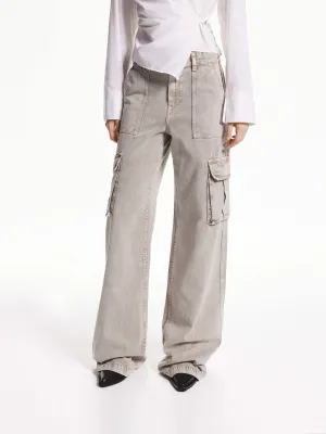 Relaxed Fit Cargo Jeans Anti Sagging Technology Universal Basic