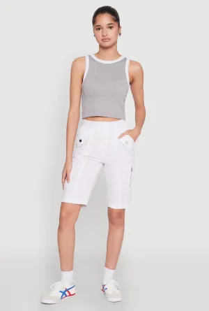 Side Zip Cargo Pocket Bermuda Shorts Cool Fit Classic Vibe