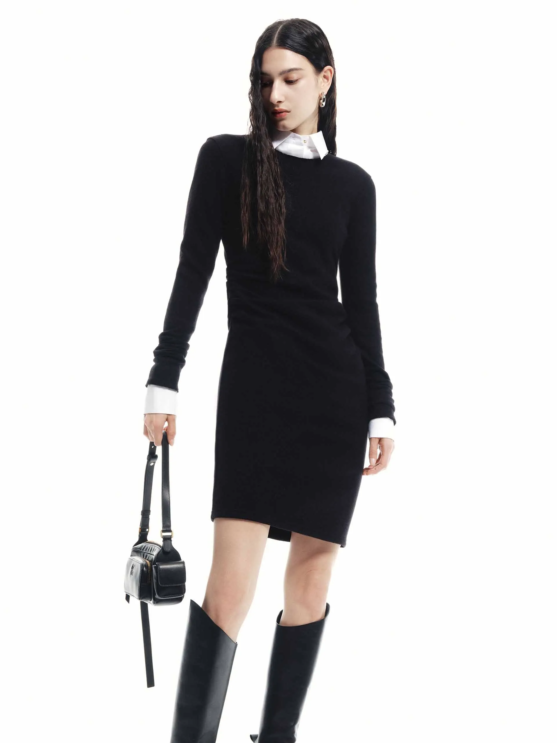 Stage Rush Mini Length Wool Dress