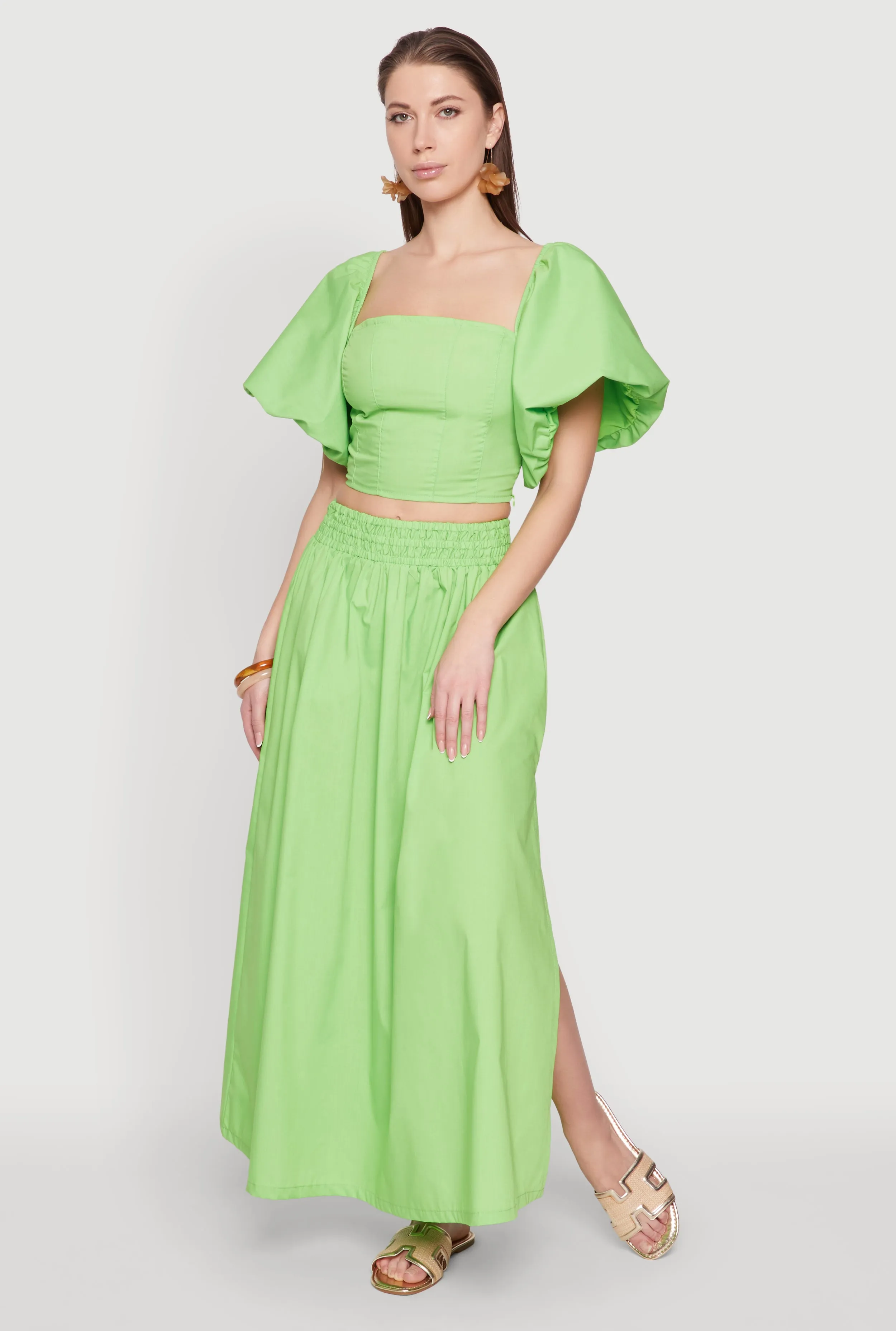 Poplin Maxi Skirt Fashion Detail Contemporary Mood