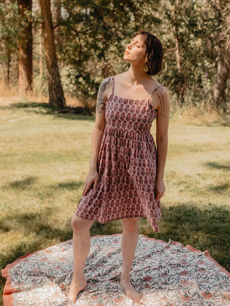 Smart Casual Sofia Mini Dress - Magenta Floral