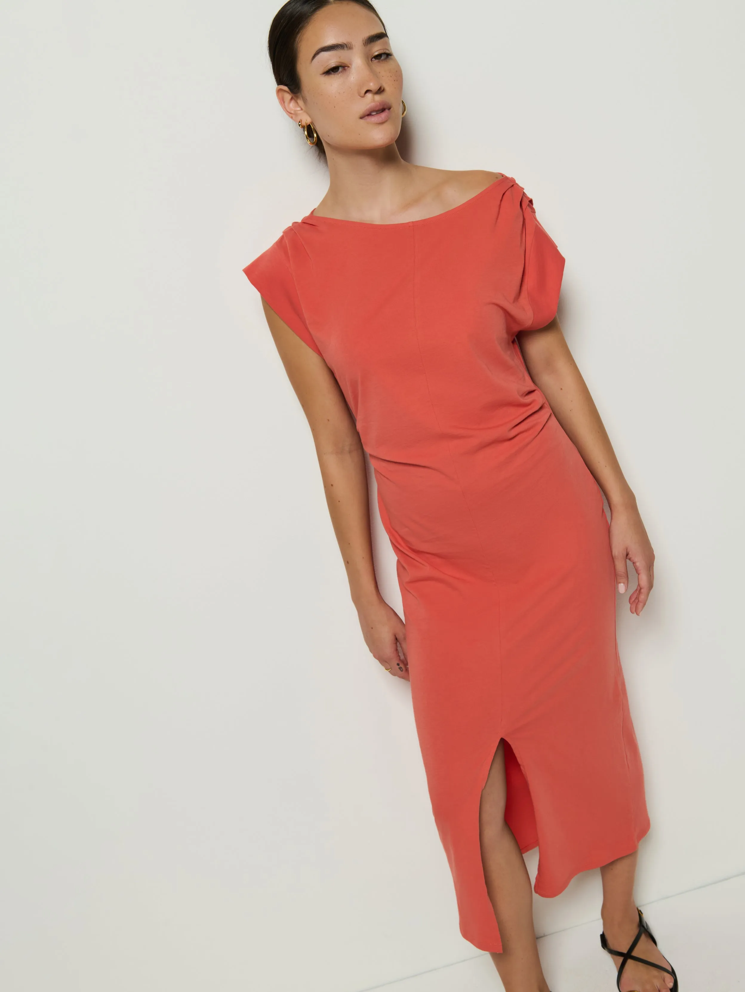 Salma Pleated Midi ReinforcedStitching Easy Go