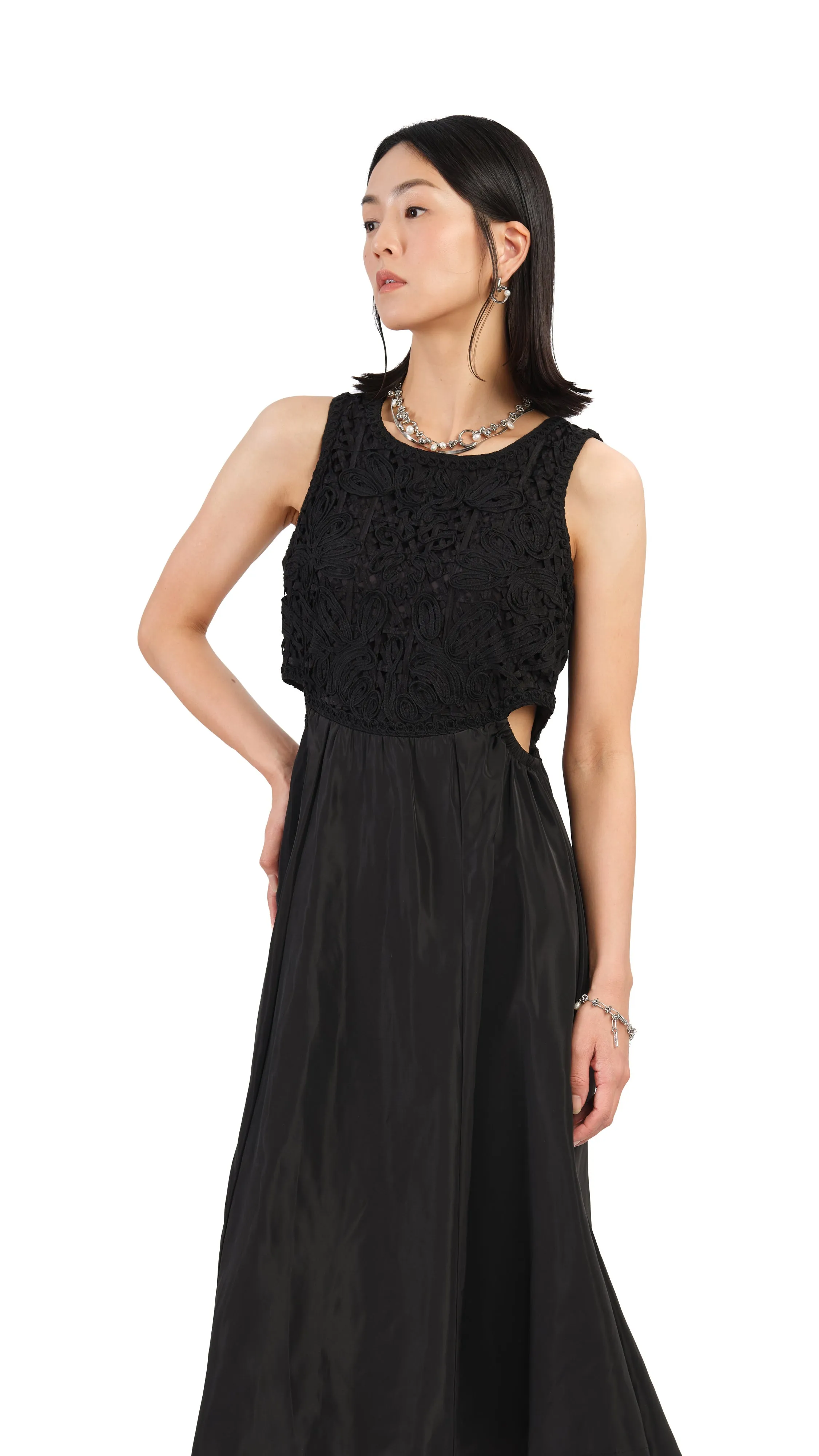 Cord Embroidery Dress Velvet Soul