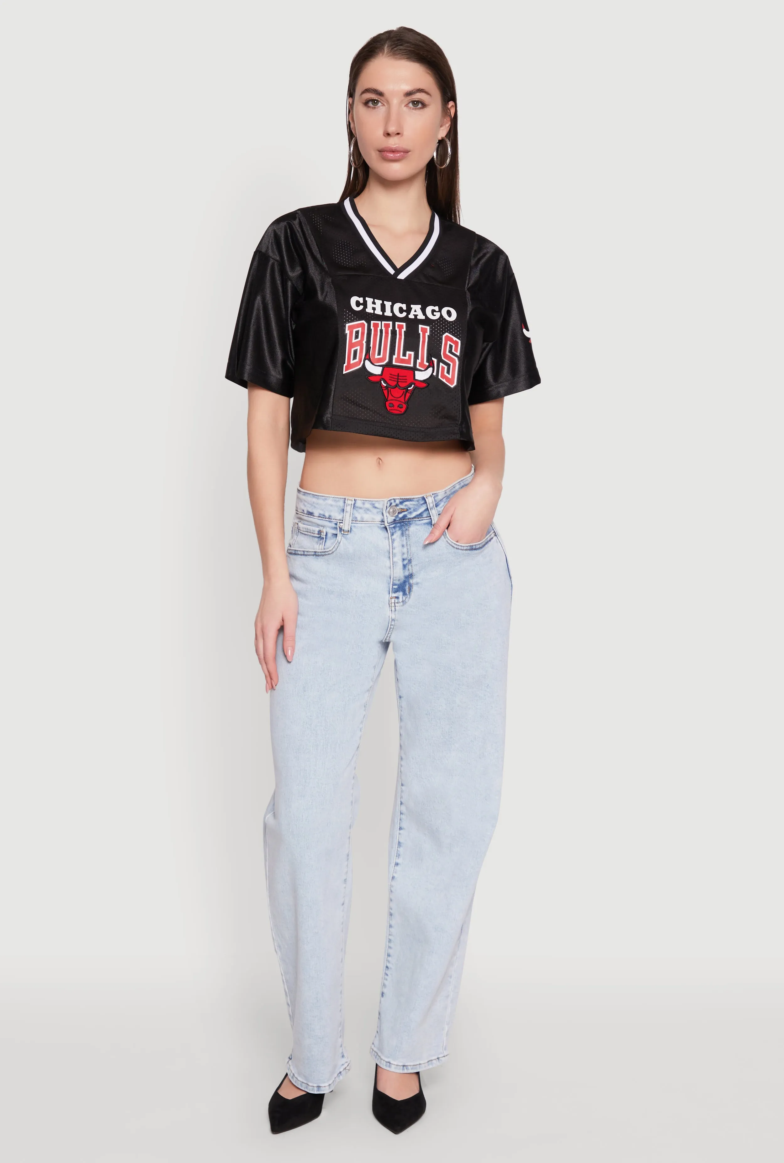 NBA Chicago Bulls Cropped Jersey Simple Style