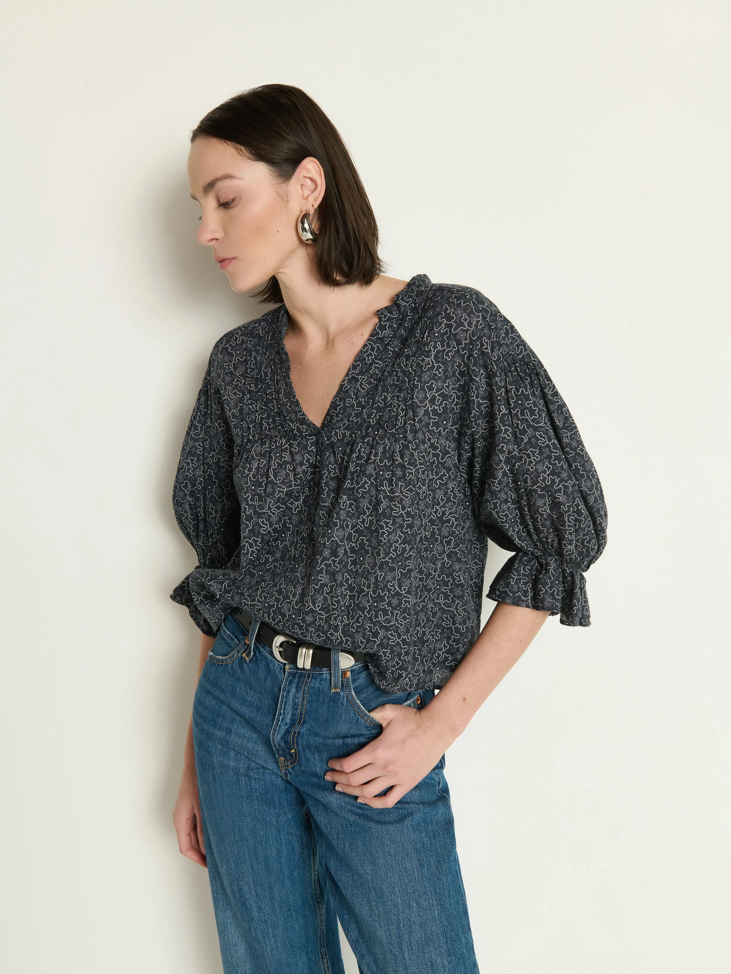 QuickDryDesign Sustain Glow Scarlet Pintuck Top