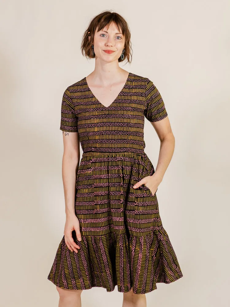 Shine Fit AntiStaticTechnology Lydia Dress - Dots And Dashes Yellow