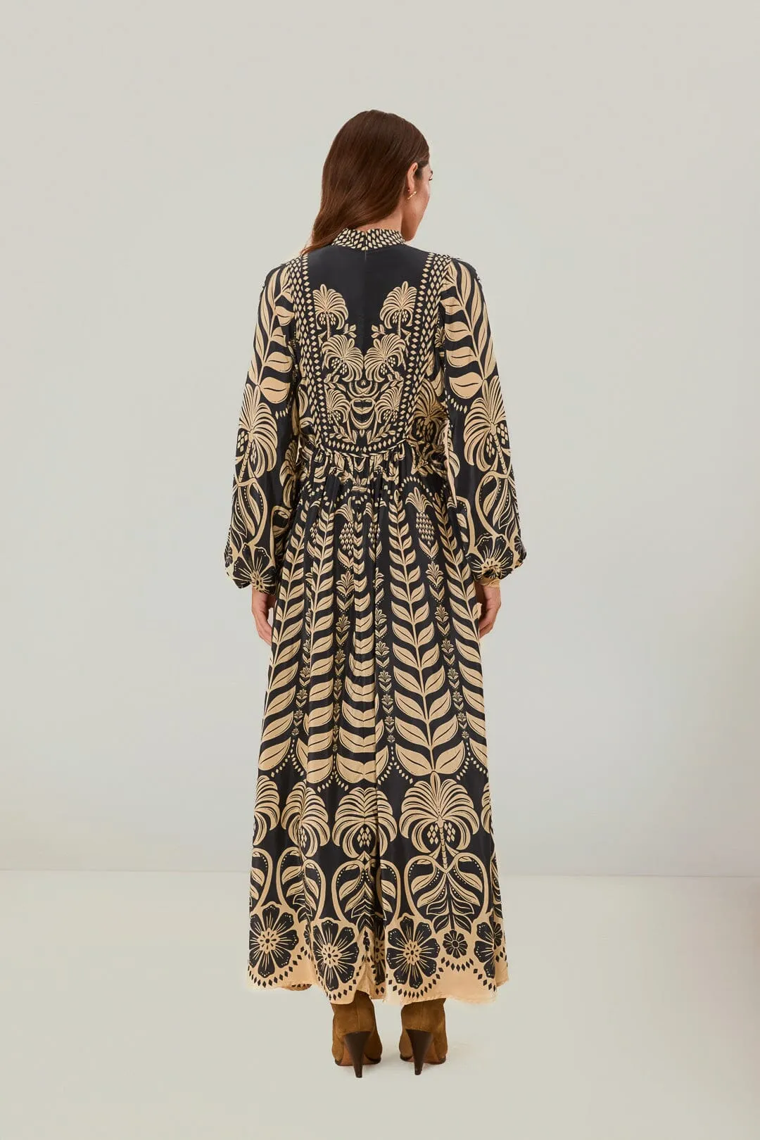 Navy Blue Ainika Tropical Splendor Maxi Dress Quartz Shine