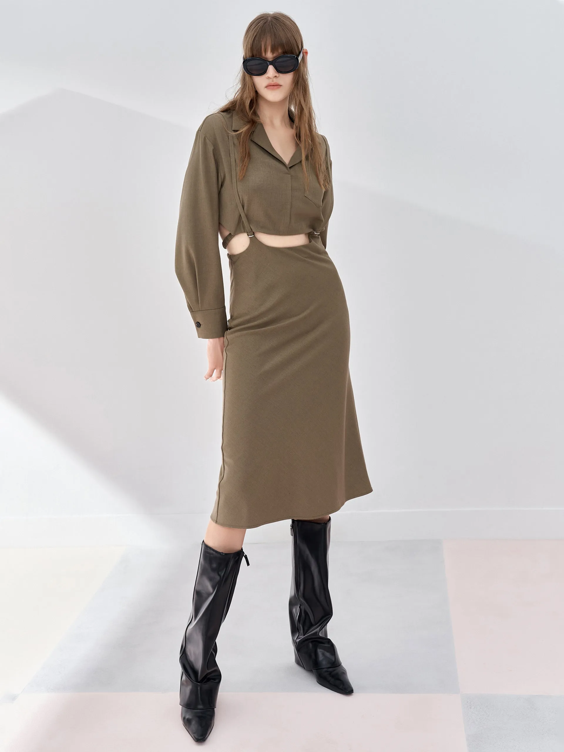 Flattering wear Graceful Flow Deconstructed Two Piece Dress