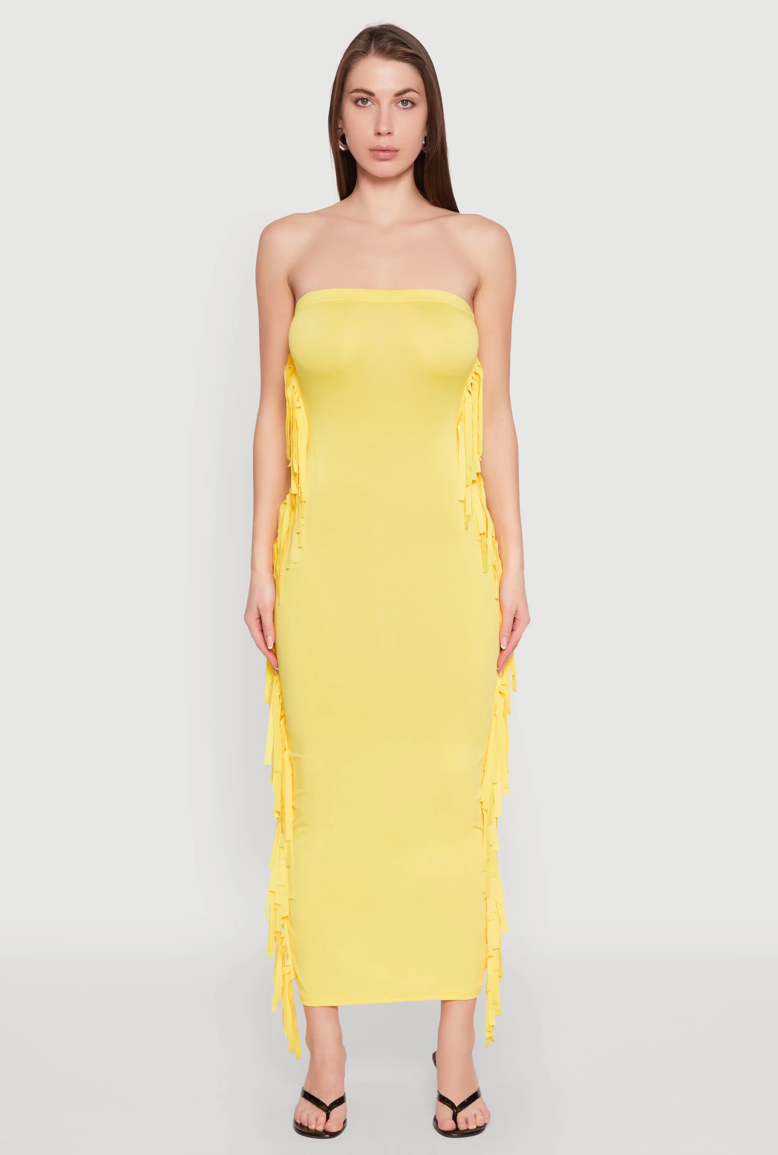 Side Fringe Maxi Tube Dress Breeze Path