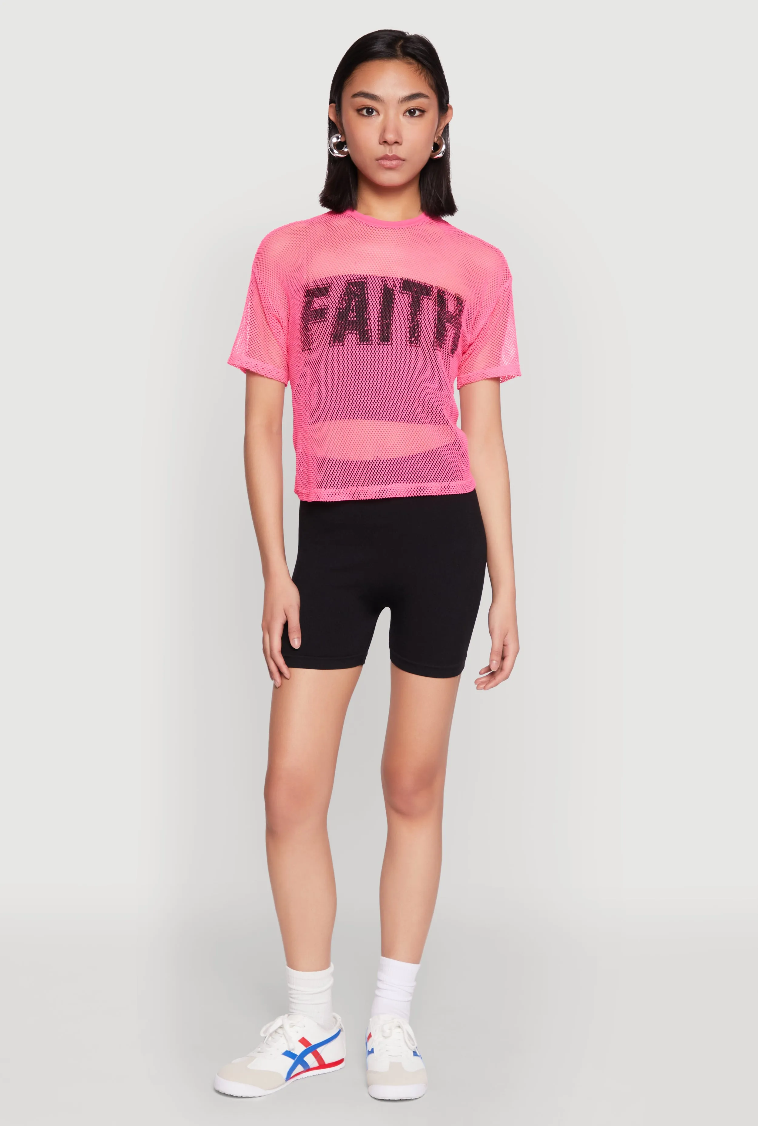 Anti Pilling Finish Faith Fishnet Top