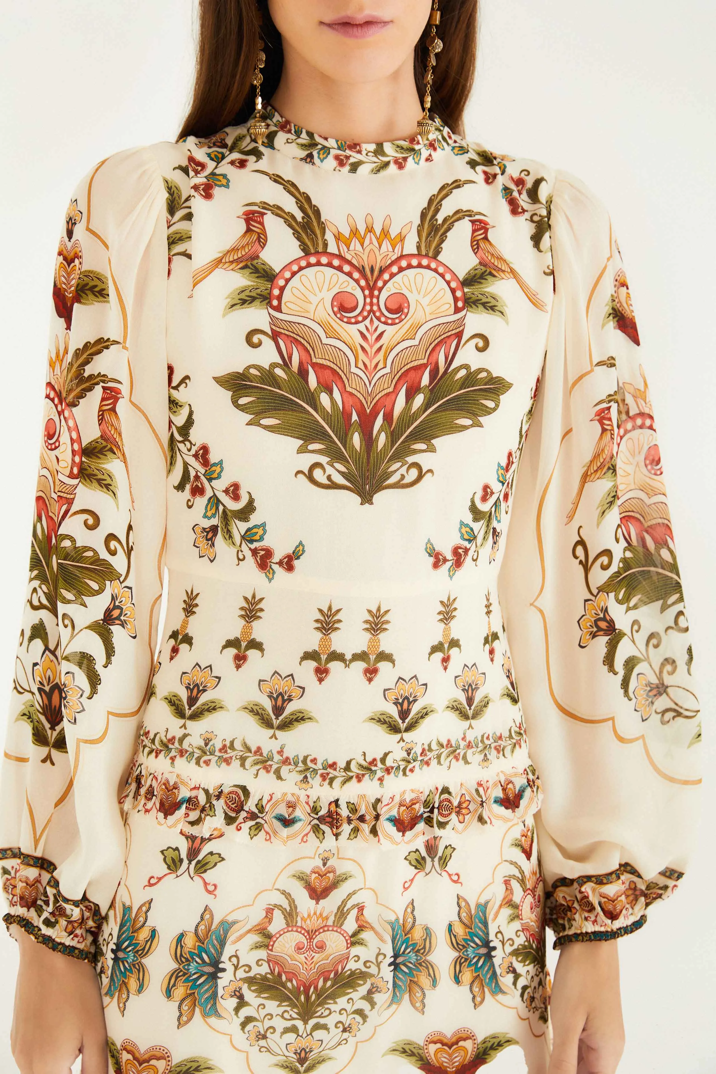 Cream Majestic Hearts Maxi Dress Creek View dreamy vibe