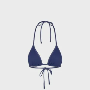 Water Resistant Lining Cool Touch Fabric Frankies Bikinis x Bella Hadid Nick Denim Top - Summer Denim