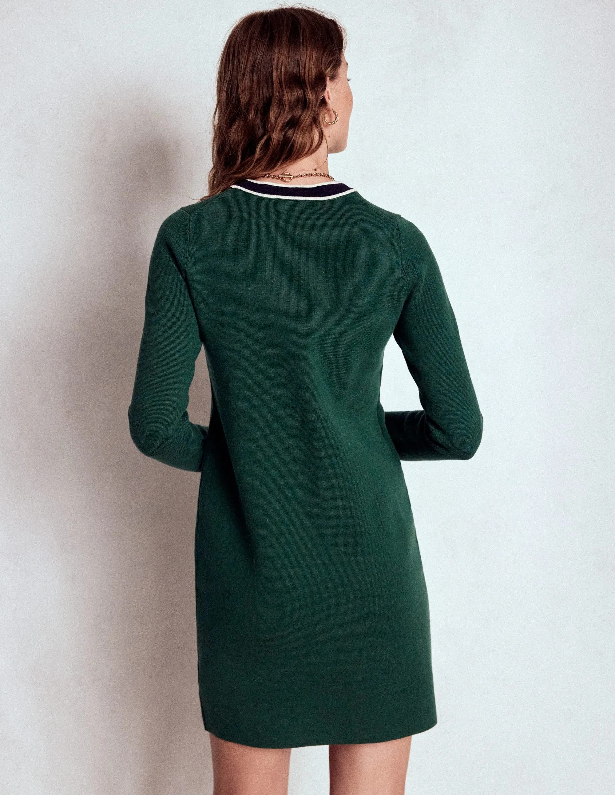 Holly Knitted Shift Dress-Emerald Night Perfect Fit Glitter Mode