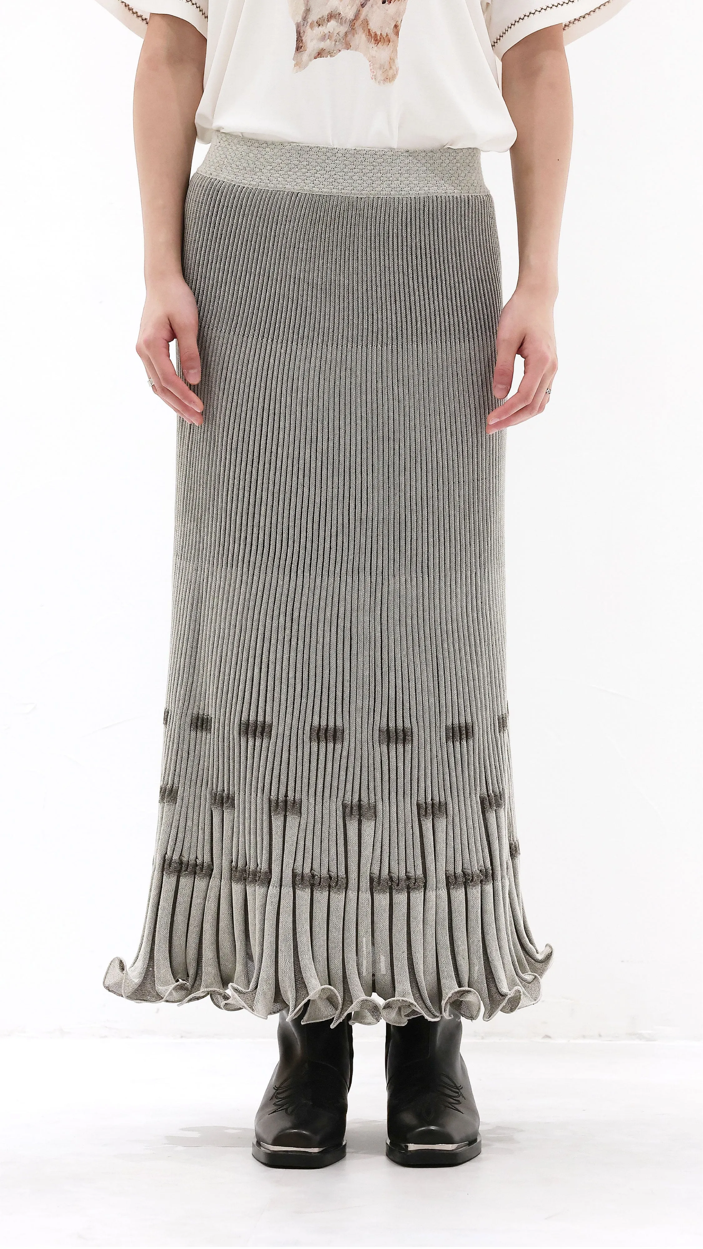Luxury Finish Classic Mood Fish Tail Knit Skirt