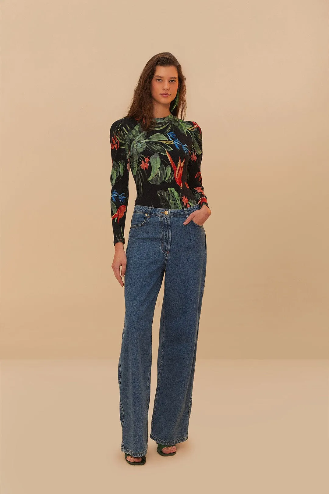 Vacation Dynamic Black Midnight Macaw Fiesta Bodysuit