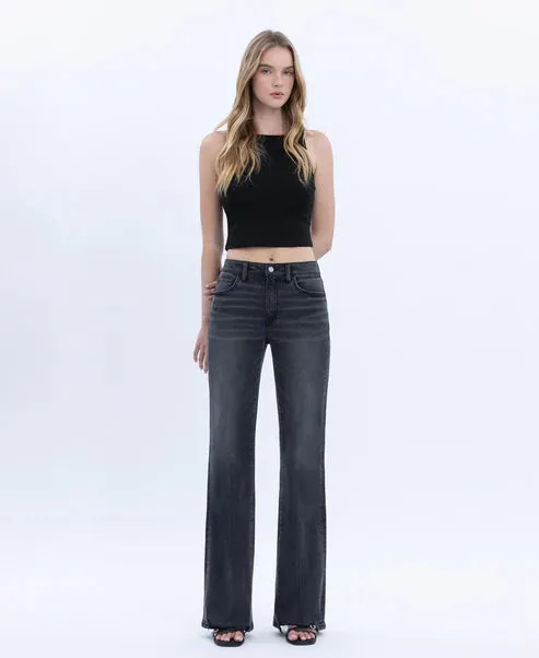 Black Angelic Wash High Rise Vintage Flare Eco Wear